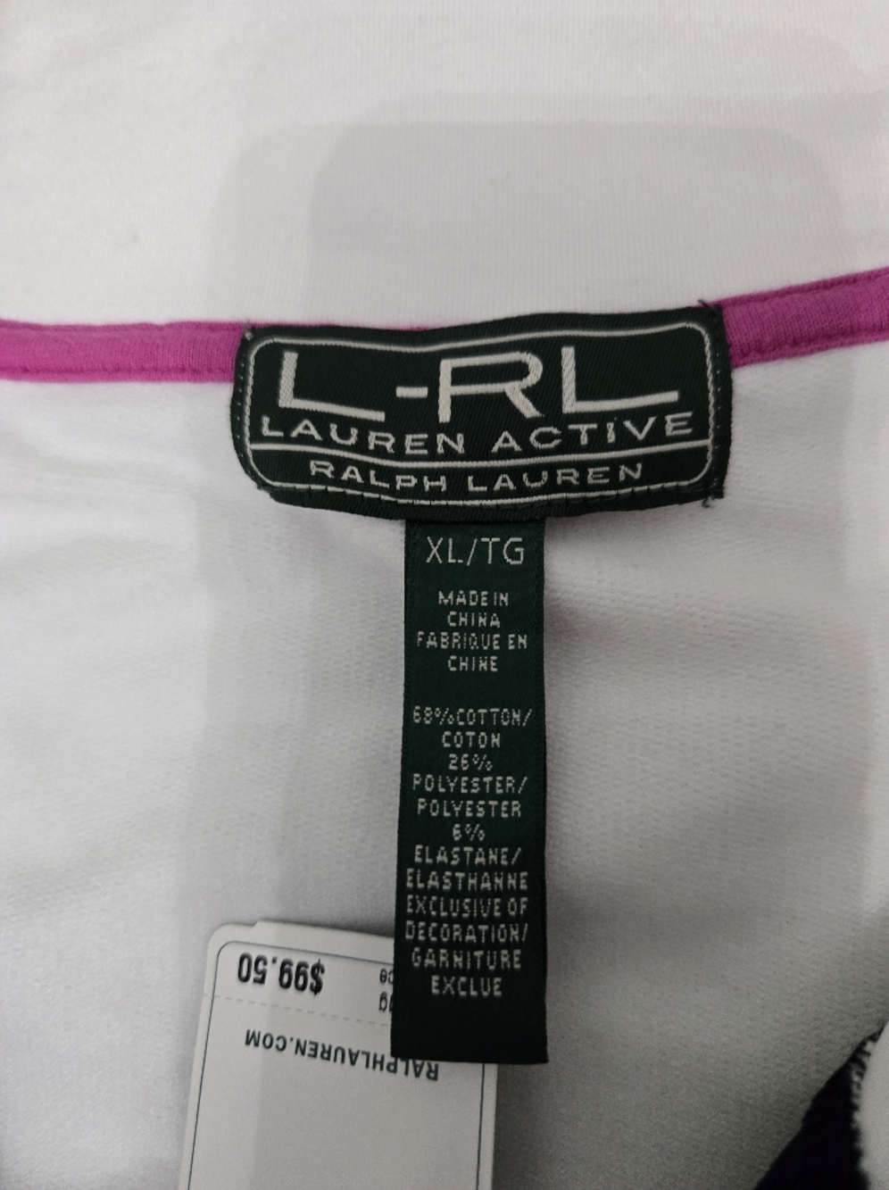 NWT Ralph Lauren Active Jacket Women's XL Navy Blue/White - Picture 6 of 7